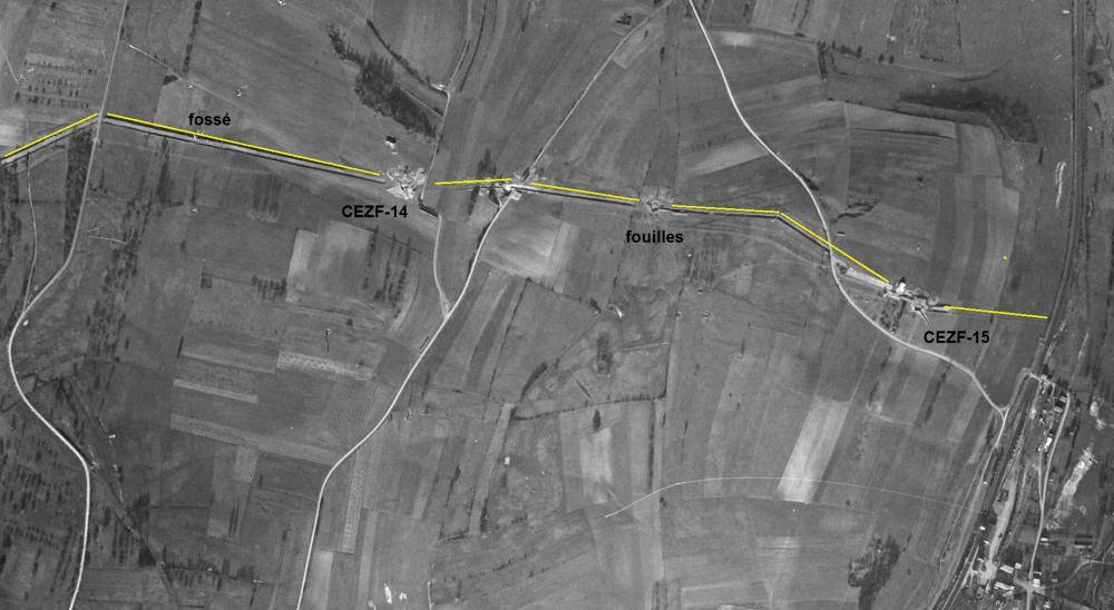 Ligne Maginot - CEZF-14 - POIX-TERRON OUEST - (Casemate d'infanterie - Double) - Photo des chantiers en janvier 1940 - IGN