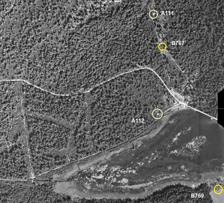 Ligne Maginot - A111 - FOUR à CENDRE - (Blockhaus pour canon) -  - IGN - Géoportail 1949