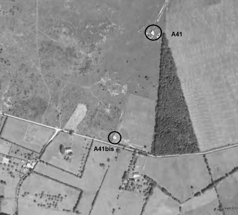Ligne Maginot - A41 - TENDEURS NORD - (Blockhaus pour canon) -  - IGN - Géoportail 1949