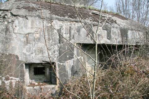 Ligne Maginot - A103 - MALAKOFF EST - (Blockhaus pour canon) - Créneau pour AC à droite (muré) et pour mitrailleuse ou FM au centre. - AALMA - www.lignemaginot.com