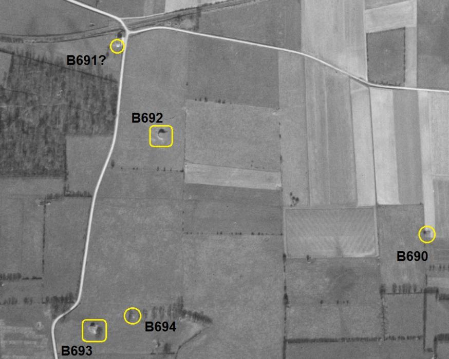 Ligne Maginot - 30 - (Chambre de coupure) -  - IGN - Géoportail 1957