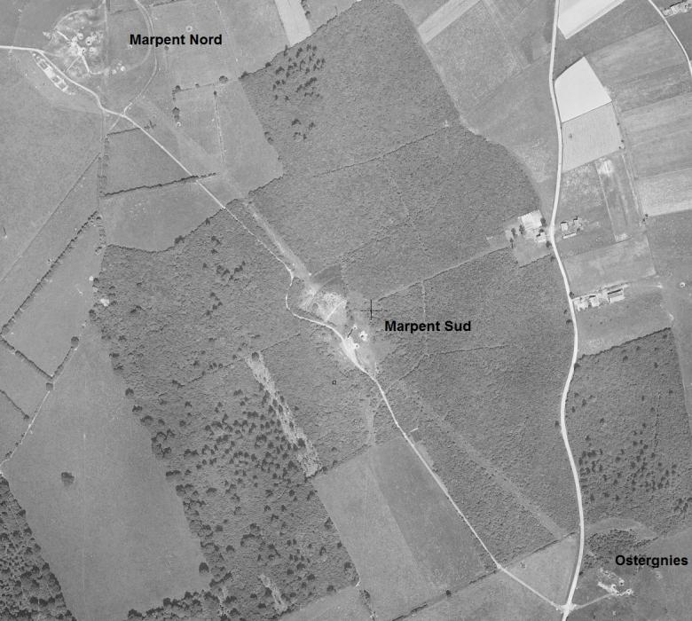 Ligne Maginot - Casemate d'OSTERGNIES - C39 -  - IGN 1950 - Geoportail