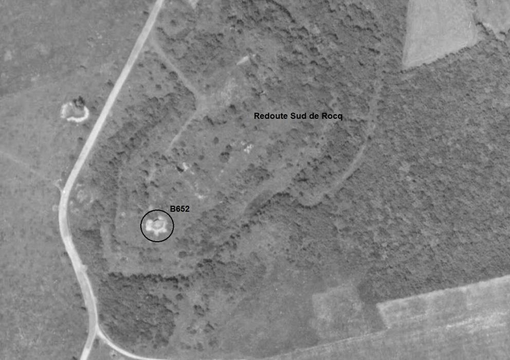 Ligne Maginot - B652 - REDOUTE DE ROCQ SUD - (Blockhaus pour canon) -  - IGN