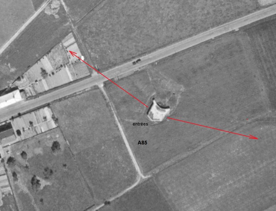 Ligne Maginot - A85 - PONT-ALLANT SUD - (Blockhaus lourd type STG / STG-FCR - Double) -  - IGN - Géoportail 1950
