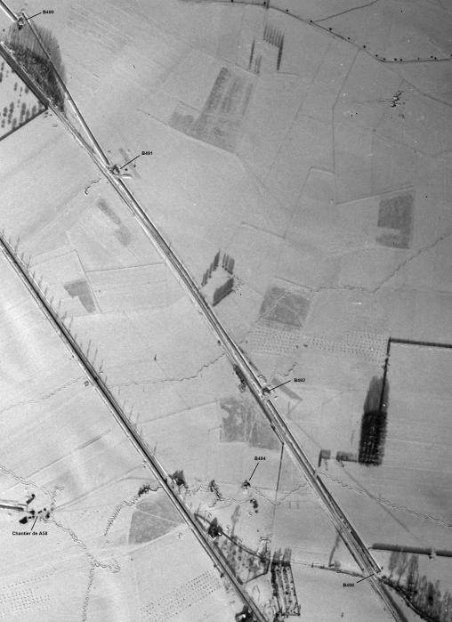 Ligne Maginot - A58 - JENLAIN OUEST - (Blockhaus lourd type STG / STG-FCR - Double) -  - IGN - Géoportail 1940