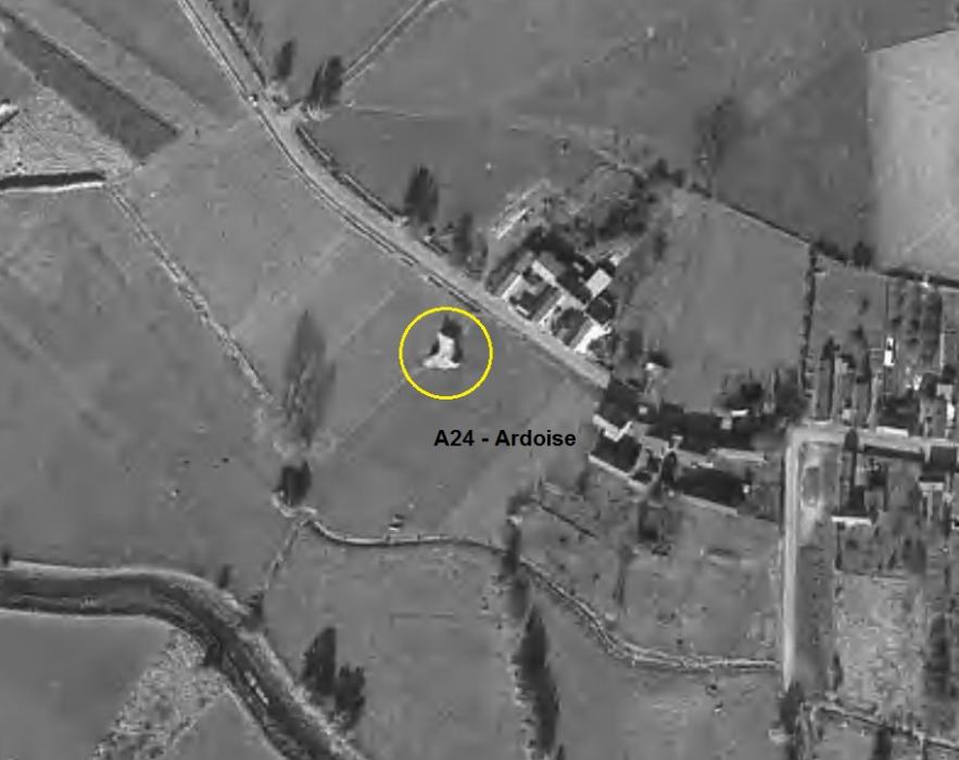 Ligne Maginot - ARDOISE - (Blockhaus lourd type STG / STG-FCR - Double) -  - IGN - Géoportail 1967