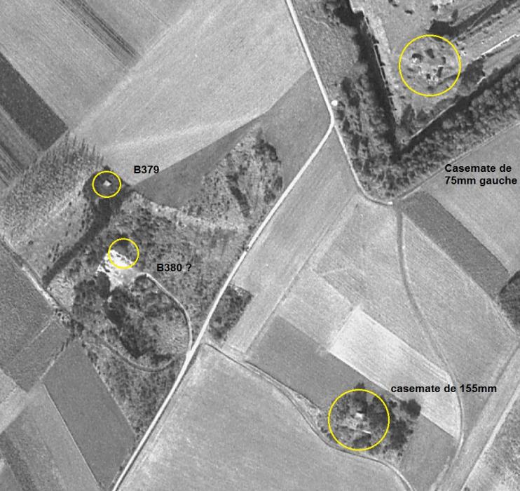 Ligne Maginot - B379 - CARRIERE (PDS) - (Abri actif) -  - IGN - Géoportail 1967