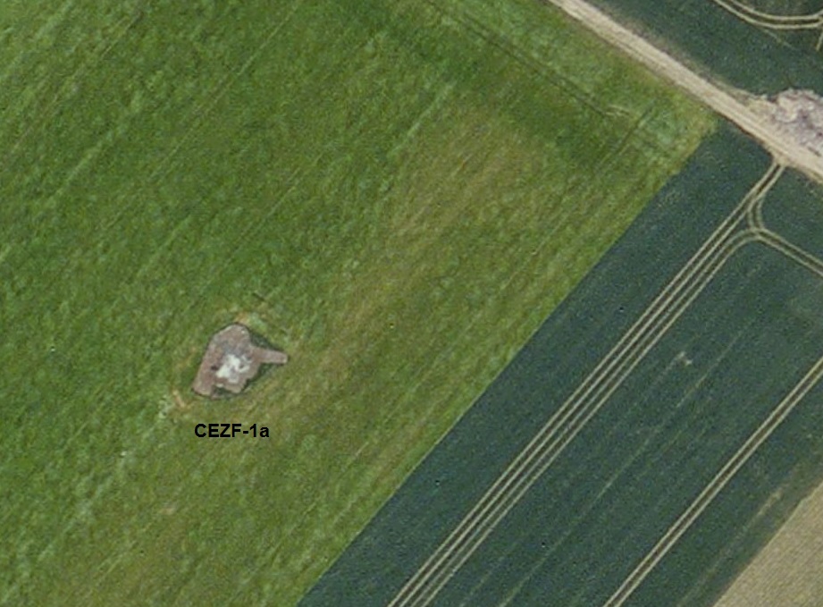 Ligne Maginot - CEZF-1A - (Blockhaus lourd type STG / STG-FCR - Simple) - La même vue de nos jours de l'espace. - Bing Sat