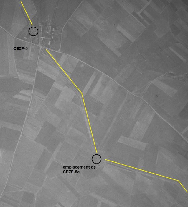 Ligne Maginot - CEZF-5 - FONTAINE AU TERTRE - (Blockhaus lourd type STG / STG-FCR - Simple) - En 1940. On voit aussi l'emplacement du futur chantier de CEZF-5a - IGN - Géoportail 1940