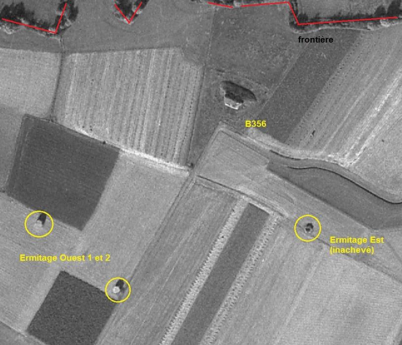 Ligne Maginot - BEF 578C - ERMITAGE EST - (Blockhaus pour arme infanterie) -  - IGN - Géoportail 1967