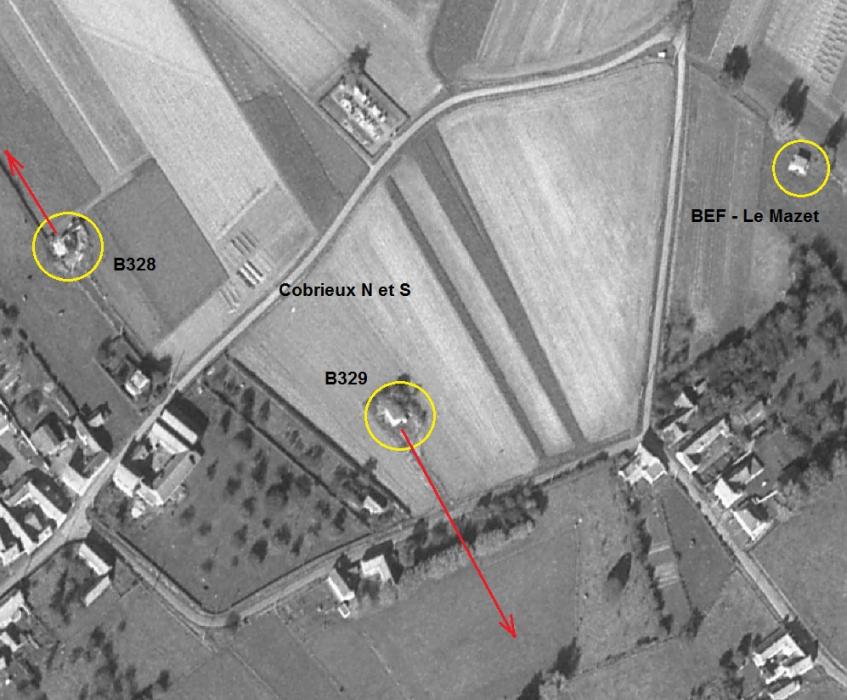 Ligne Maginot - BEF 361 - LE MAZET - (Blockhaus pour canon) -  - IGN - Géoportail 1967