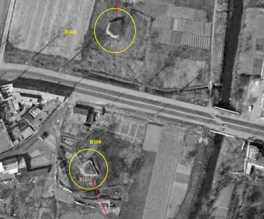 Ligne Maginot - B308 - PONT à TRESSIN NORD - (Blockhaus pour canon) -  - IGN - Géoportail 1965