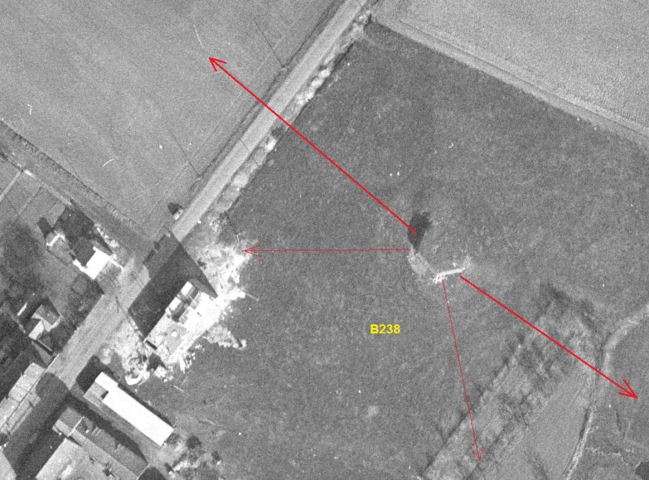 Ligne Maginot - B238 - La FILATURE (Blockhaus pour canon) -  - IGN - Géoportail 1965