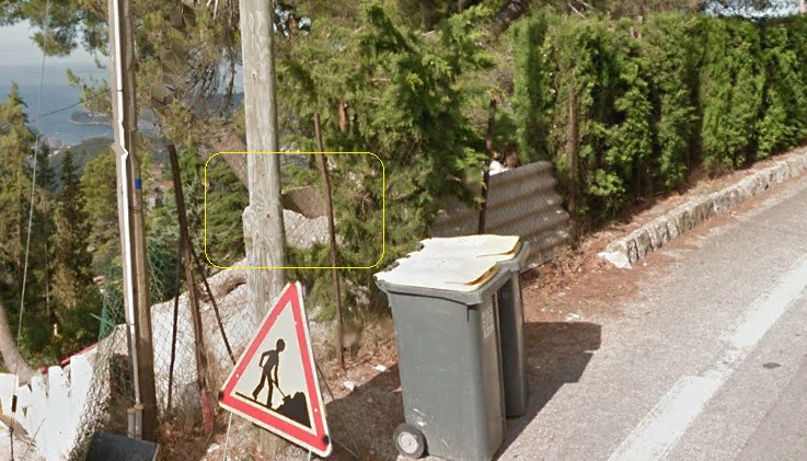 Ligne Maginot - EZE GRANDE CORNICHE (Cuve pour arme d'infanterie) -  - Google Streetview
