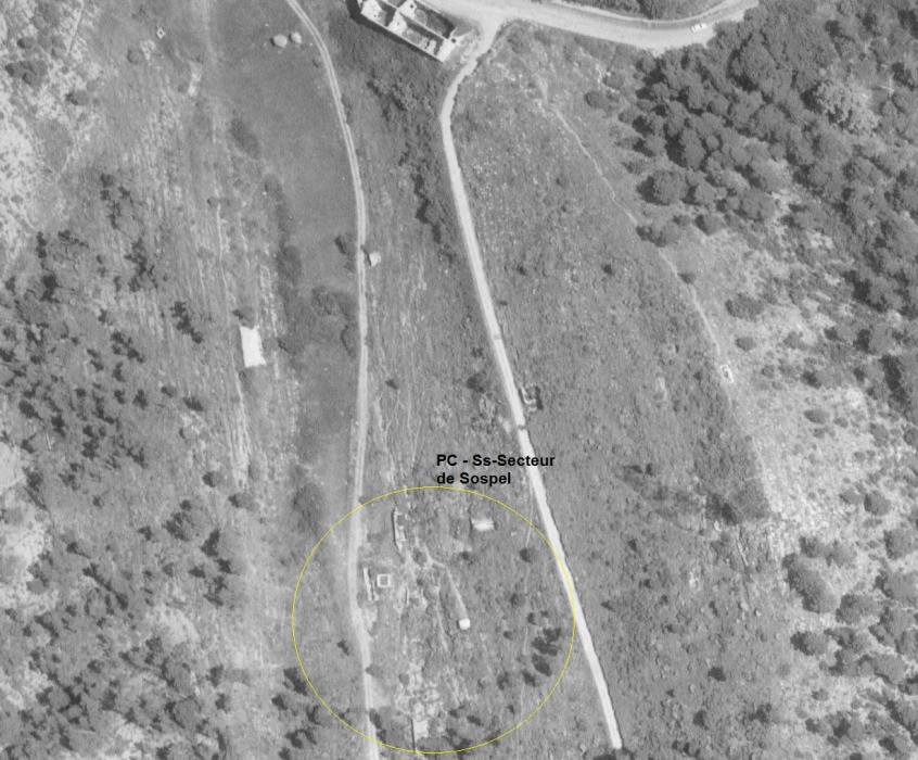 Ligne Maginot - COL DE BRAUS (SOUS-SECTEUR SOSPEL - 40° DBAF) - (PC de Sous-Secteur) -  - IGN - Géoportail 1970