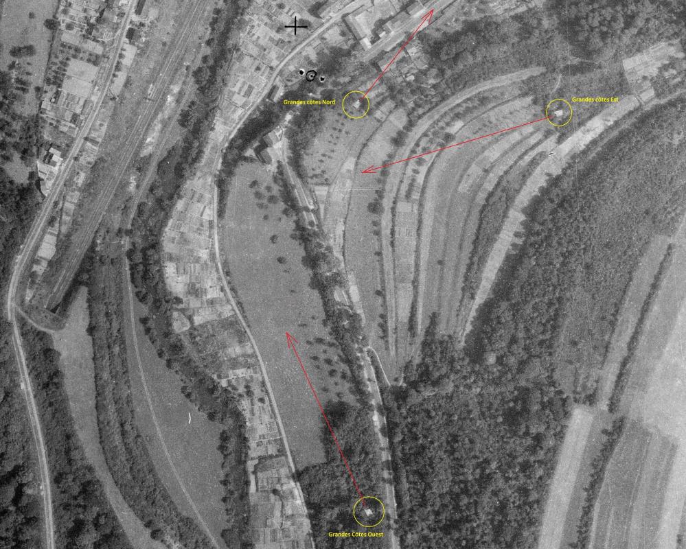 Ligne Maginot - Blockhaus des GRANDS COTES -  - IGN - Géoportail 1949