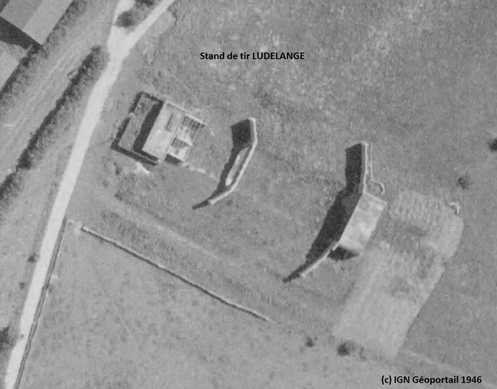 Ligne Maginot - Stand de tir de LUDELANGE -  - Geoportail - IGN 1946