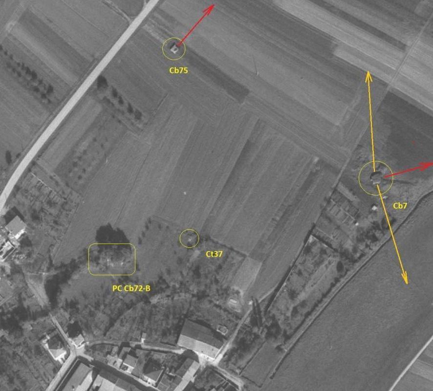 Ligne Maginot - Les blockhaus du nord de CATTENOM -  - IGN - Géoportail 1967