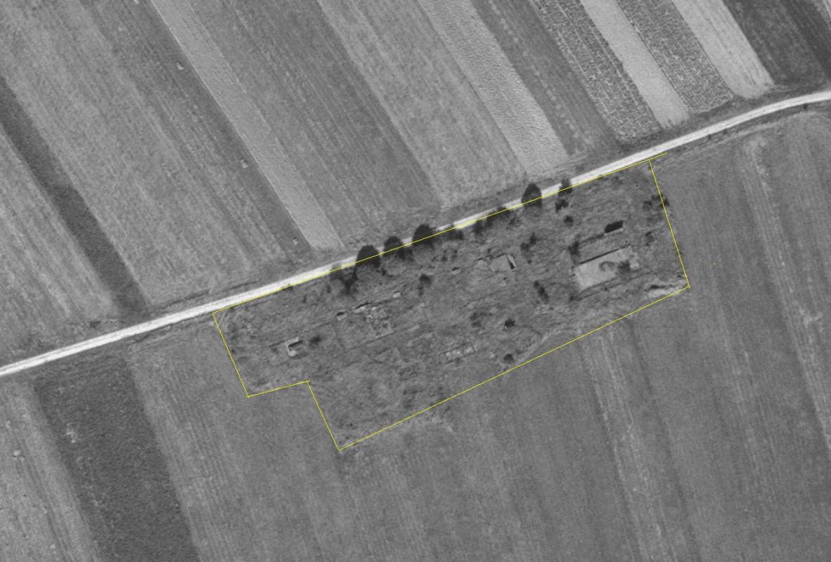 Ligne Maginot - DENTING (Casernement) - La trace des différentes constructions est visible sur cette photo de 1961 - IGN - Géoportail 1961