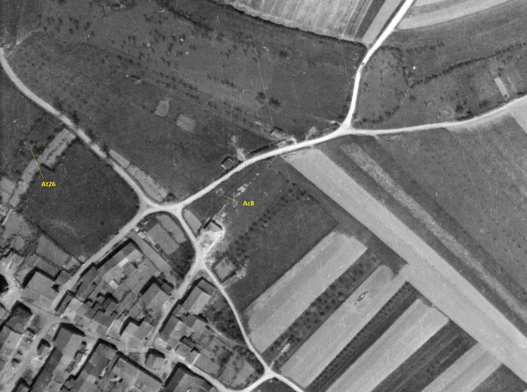 Ligne Maginot - Cuve Ac8 et Bloc TD At26 -  - IGN - Géoportail 1955