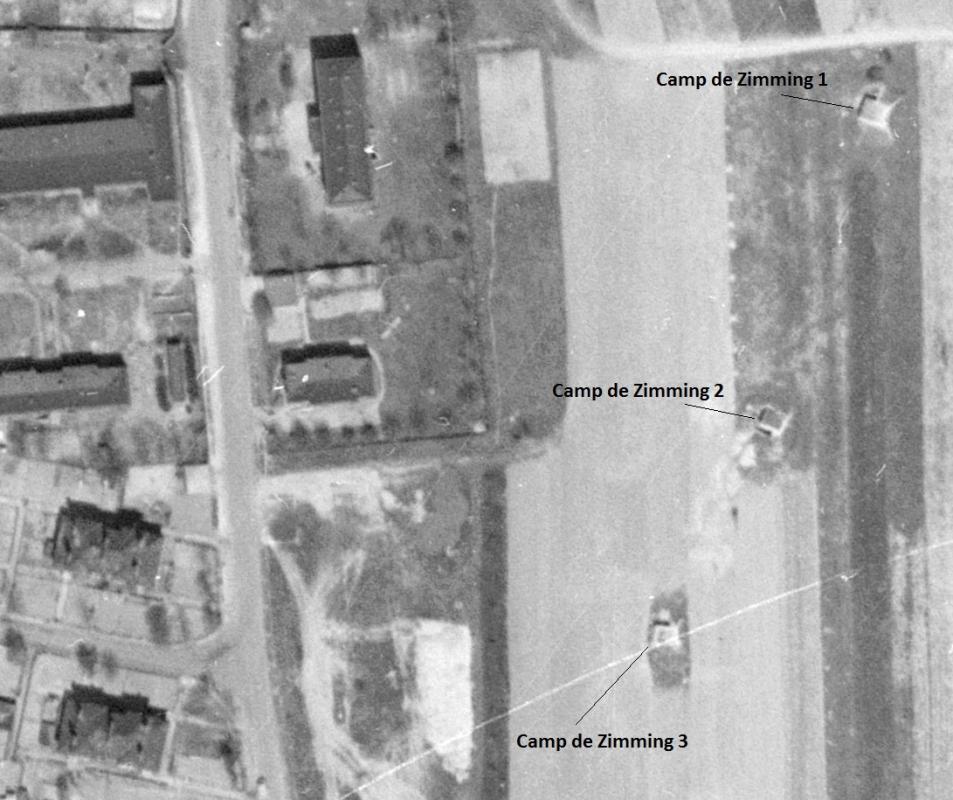 Ligne Maginot - CAMP de ZIMMING 3 (Blockhaus pour arme infanterie) - En 1955 - IGN - Géoportail 1955