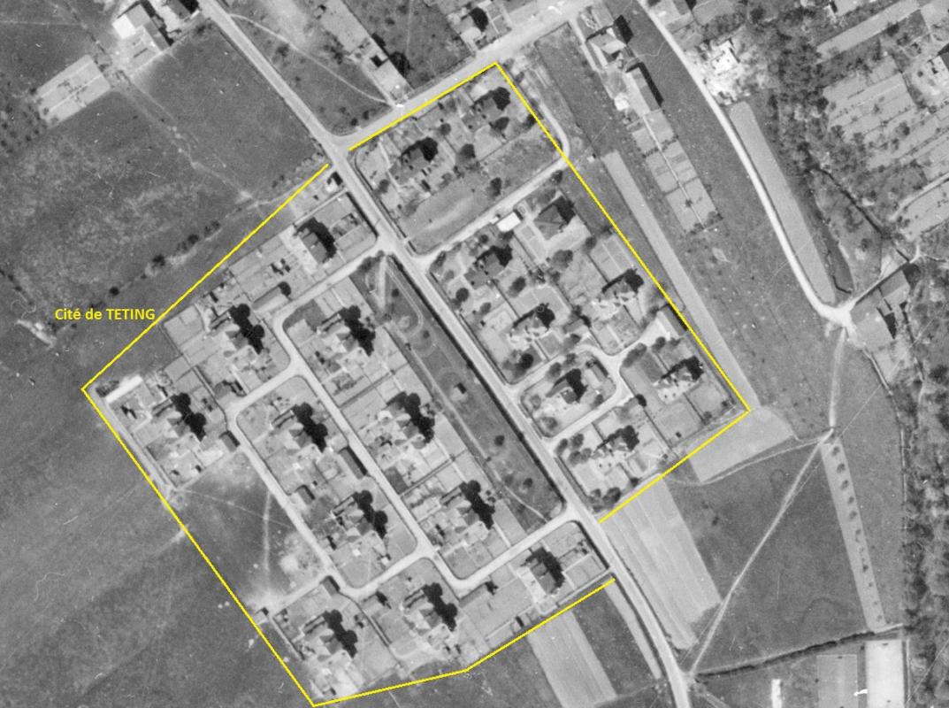 Ligne Maginot - TETING CITé - (Cité Cadres) -  - IGN - Géoportail 1955
