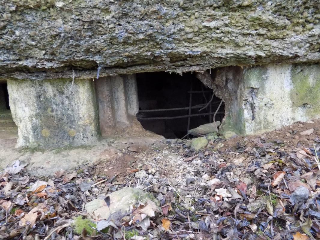 Ligne Maginot - 8BIS - LES LONGS BOYAUX EST - (Blockhaus pour canon) - Face frontale, créneau Hotchkiss - R Tucker