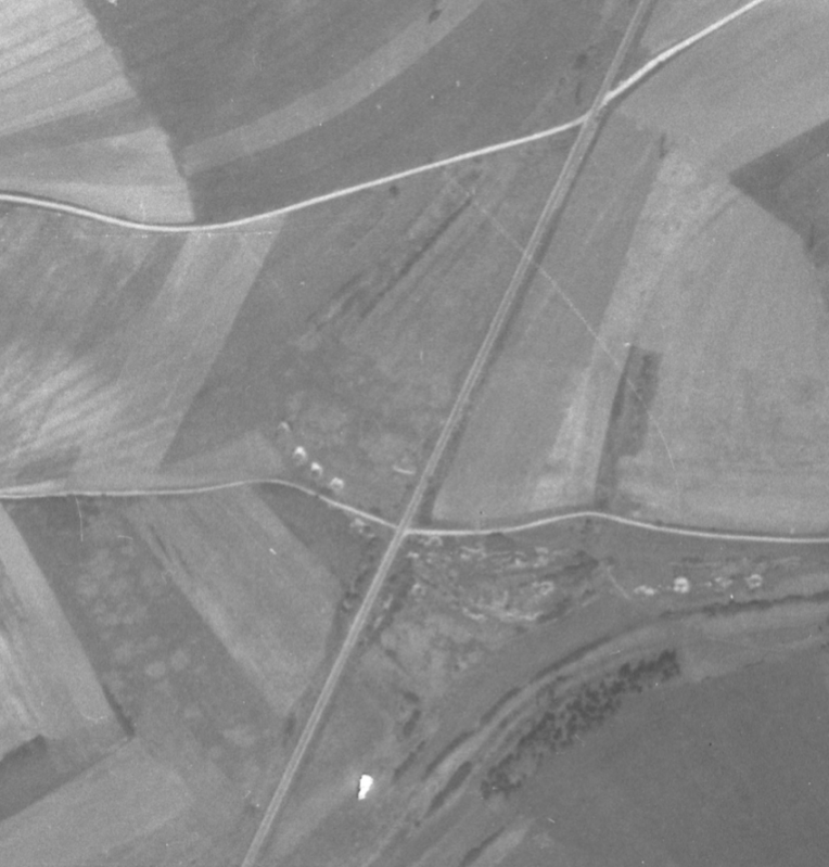 Ligne Maginot - 40 - (Chambre de coupure) - Photo aérienne de 1948. La chambre est visible au milieu de la photo - IGN - Géoportail 1948