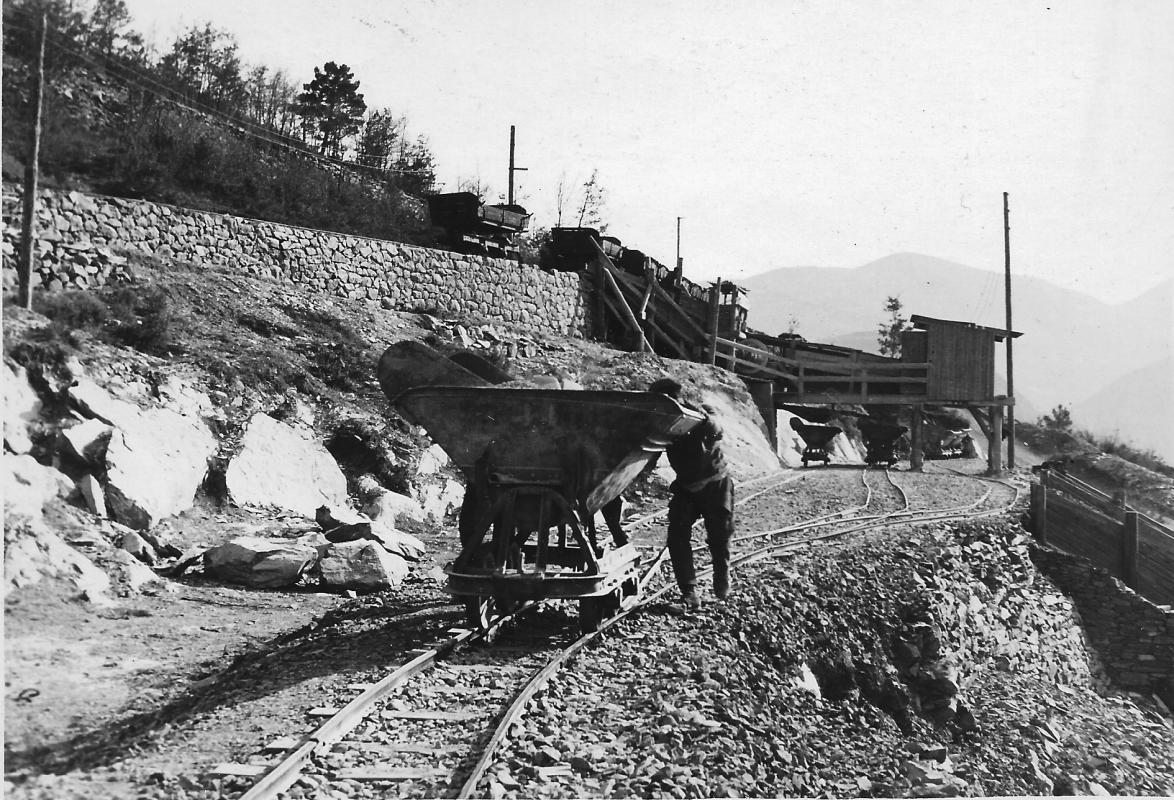 Ligne Maginot - MONTE GROSSO (MG) - E02 - (Ouvrage d'artillerie) - Construction de l'ouvrage. Photo Société Roussel de Nancy - Société Roussel