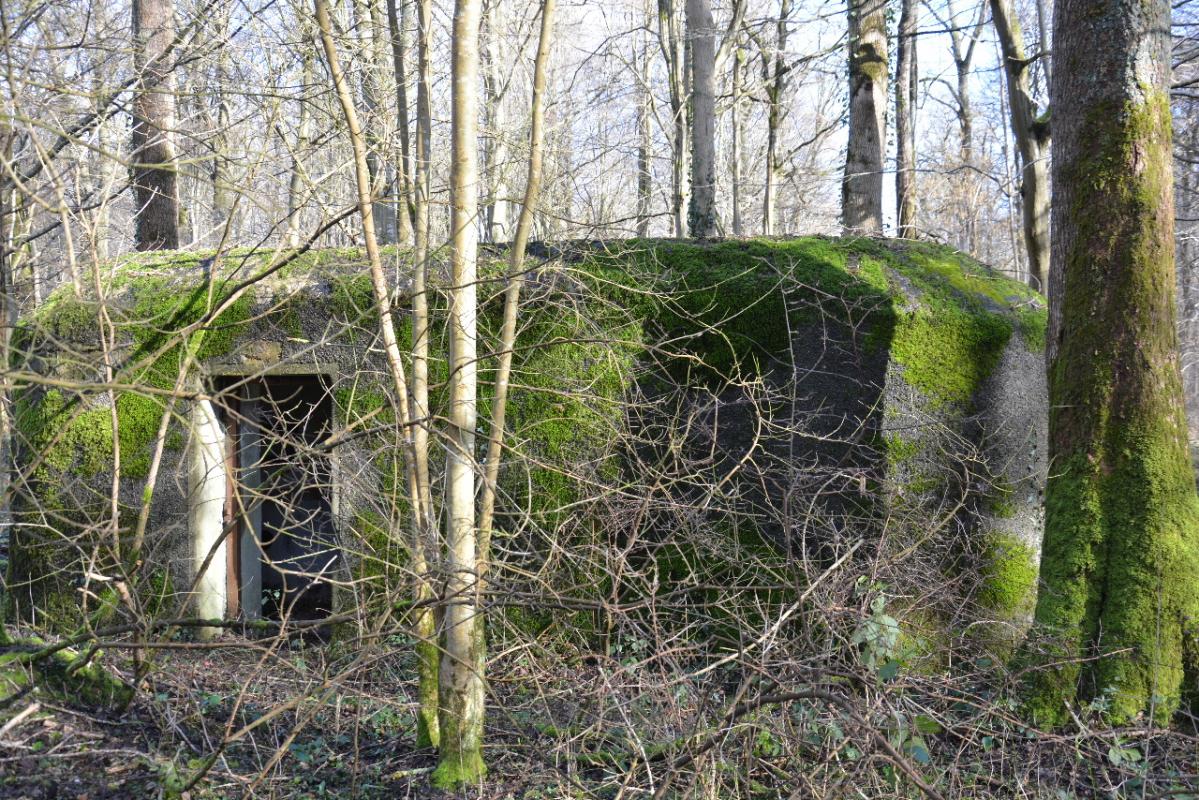 Ligne Maginot - GODELOT - (Blockhaus pour arme infanterie) - La porte se trouve sur le 4e côté du blockhaus, à l'opposé des 3 autres côtés avec créneau. - Jean PISSON