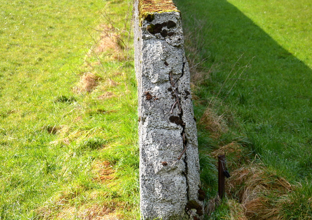 Ligne Maginot - Mur antichar de la Perche-Rompue - Coupe du mur antichar. Le mur n'est pas très épais mais est bien armé et devait compléter d'autres défenses (fossé-obstacles) - Jean PISSON