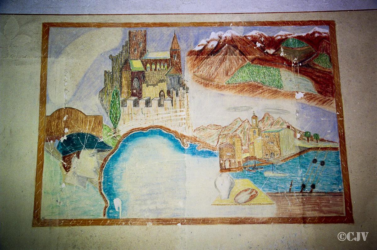 Ligne Maginot - LANGENSOULTZBACH - (Camp de sureté) - Batiment C
Peinture murale - Lia VERMEULEN