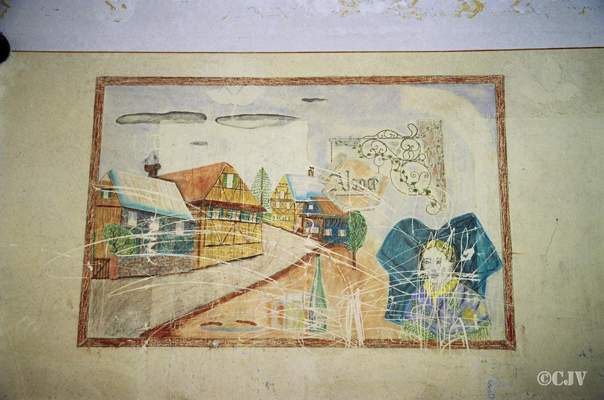 Ligne Maginot - LANGENSOULTZBACH - (Camp de sureté) - Batiment C
Peinture murale - Lia VERMEULEN