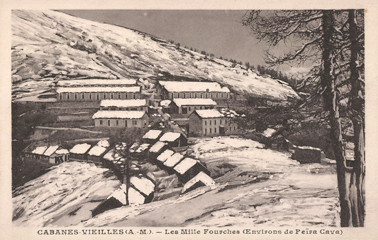 Ligne Maginot - CABANES VIEILLES - (Casernement) - casernement de cabanes vieilles en hiver - Inconnu