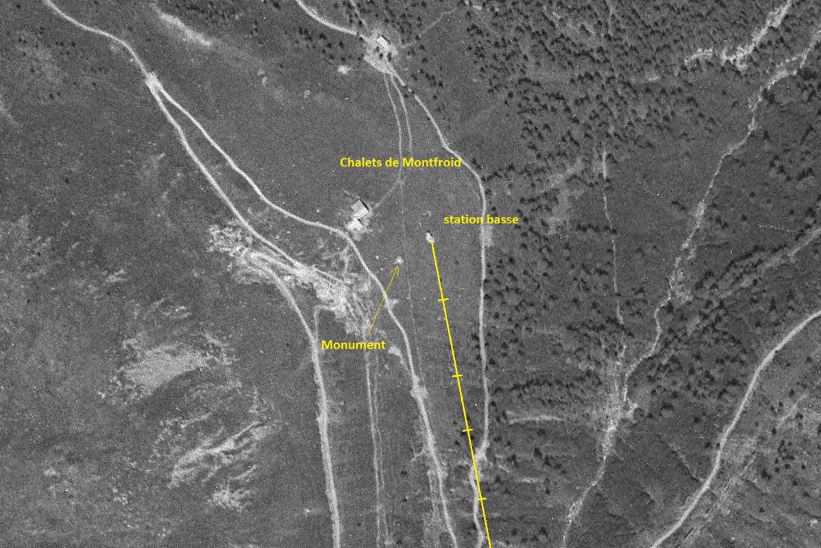 Ligne Maginot - TLFR - TéLéPHéRIQUE MADELEINE-TURRA - (RESEAU - Téléphérique (ligne)) - Vue aérienne en 1939 - IGN - Géoportail 1939