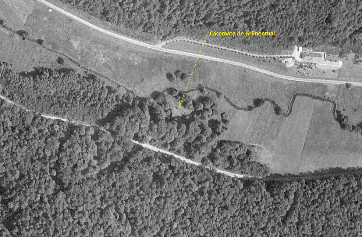 Ligne Maginot - GRUNENTHAL - C59 - (Casemate d'infanterie - Double) -  - IGN - Géoportail 1968
