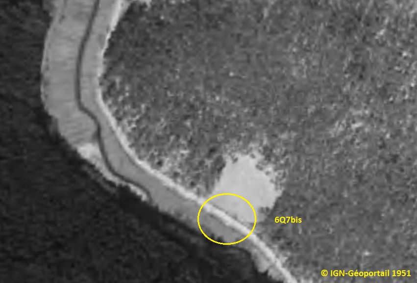 Ligne Maginot - Dispositif de Mine Permanent 6Q7bis -  - Geoportail - IGN 1951