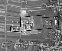 Ligne Maginot - BANTZENHEIM - (Camp de sureté) - Implantation des bâtiments
Voir les photos publiées sur cette page pour la signification des repères.