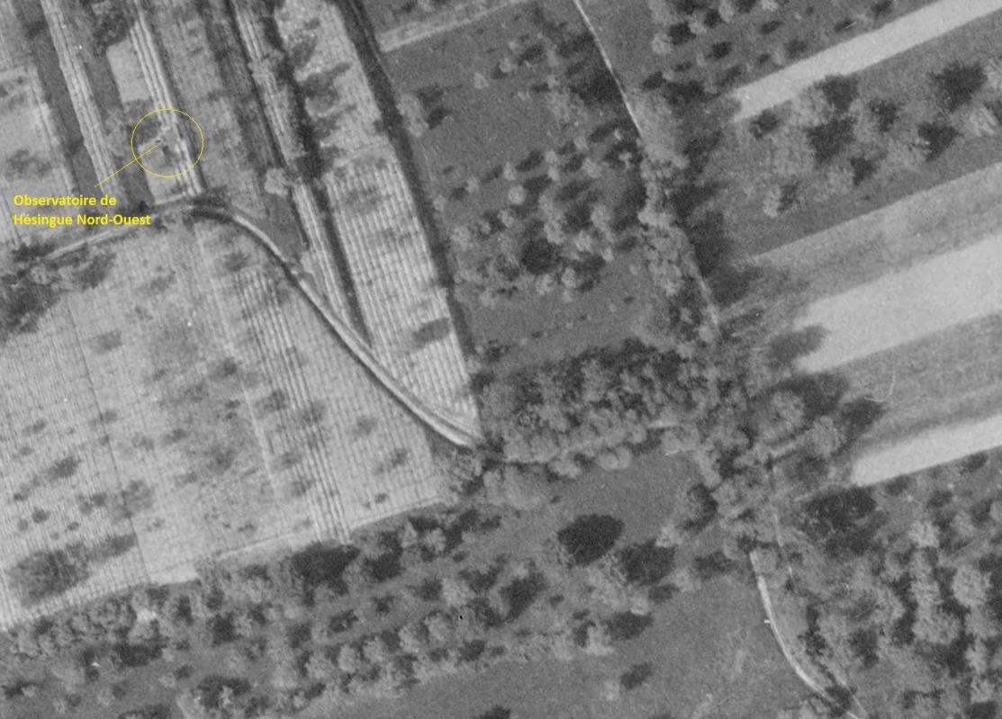 Ligne Maginot - HESINGUE NORD-OUEST - (Observatoire d'artillerie) -  - IGN - Géoportail 1947