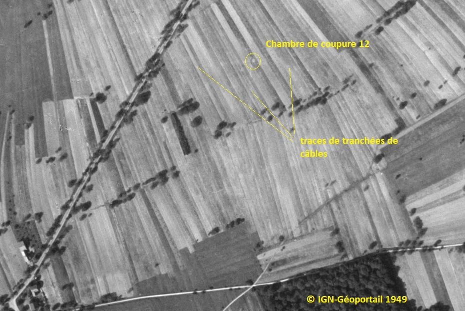 Ligne Maginot - 12 - (Chambre de coupure) -  - IGN - Géoportail 1949