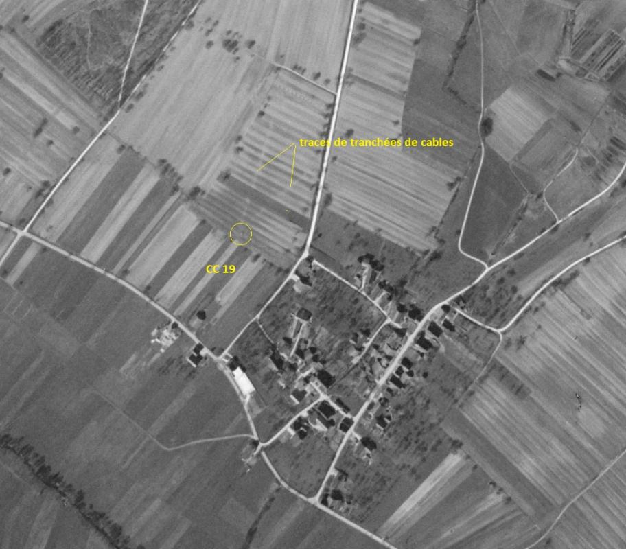 Ligne Maginot - 19 - (Chambre de coupure) -  - IGN - Géoportail 1956