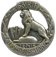 Ligne Maginot - Insigne du 68° RIF - 