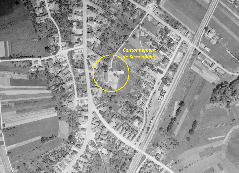 Ligne Maginot - SESSENHEIM - (Casernement) -  - IGN - Géoportail 1946