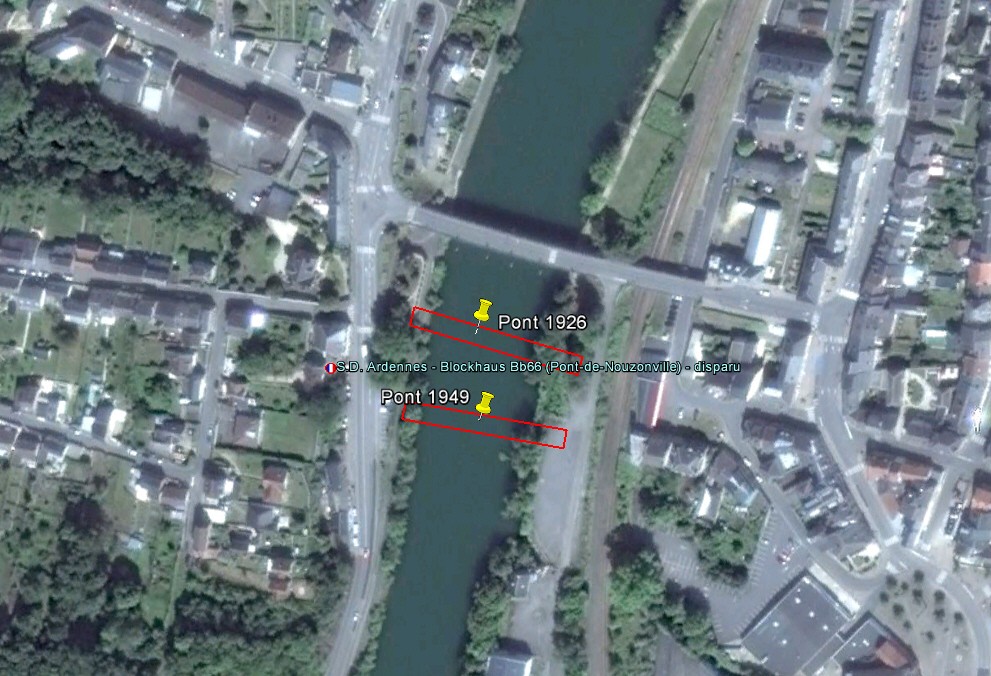 Ligne Maginot - Bb66 - PONT de NOUZONVILLE (Blockhaus pour canon) -  - Google Earth