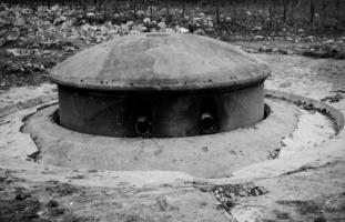 Ligne Maginot - HOCHWALD - (Ouvrage d'artillerie) - Bloc 1
La tourelle de 135
photo prise en 1940