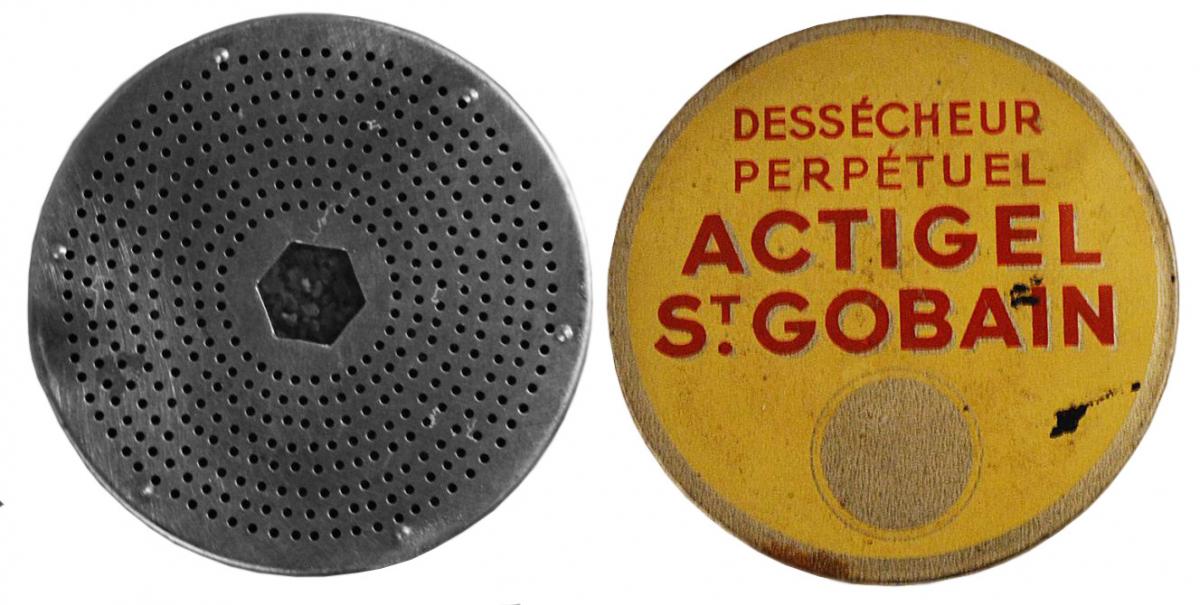 Ligne Maginot - Cartouche dessicante Actigel Saint-Gobain - La boite d'emballage des cartouches