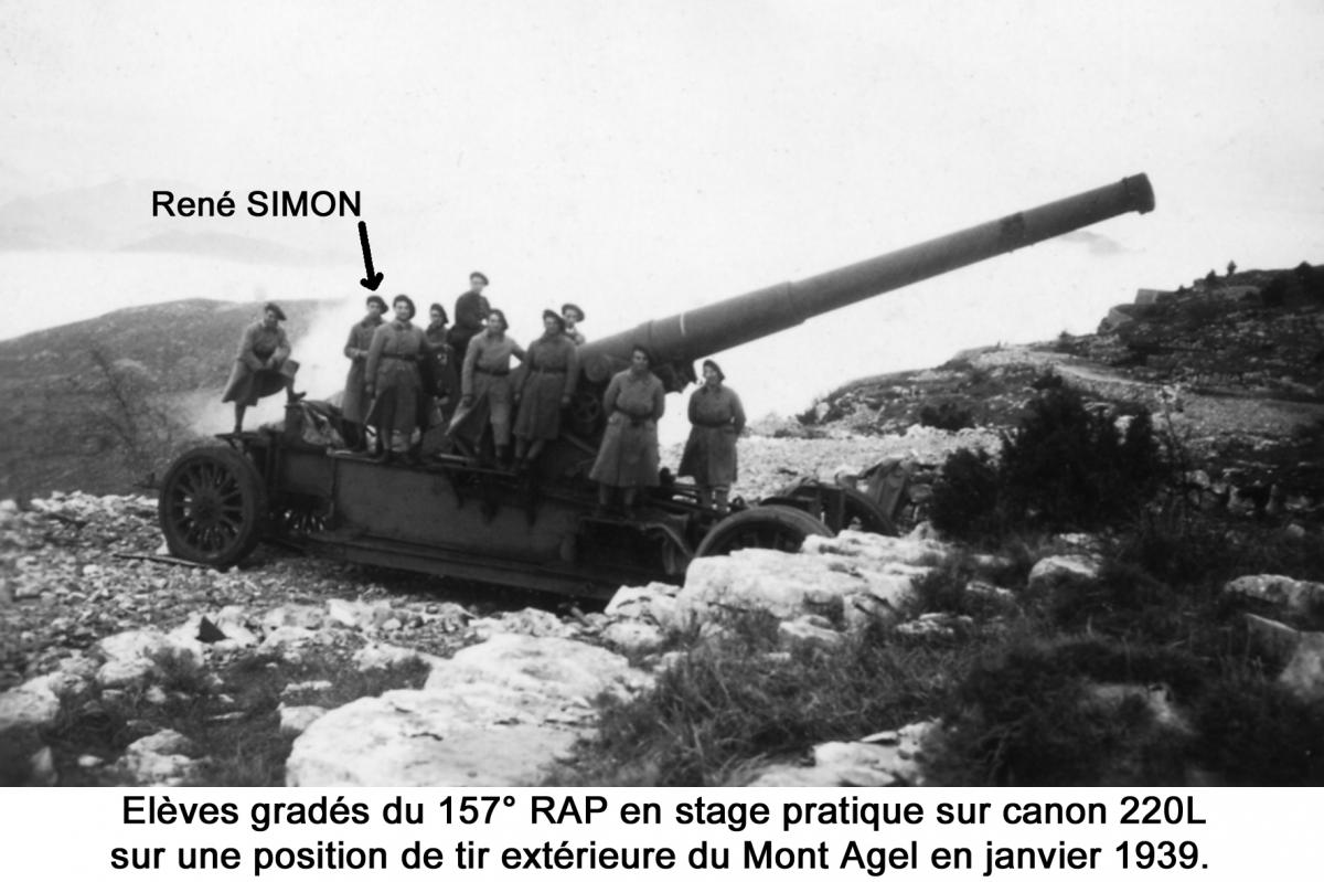 Ligne Maginot - Batterie de campagne du MONT AGEL (157e RAP) - Stage éléves gradés du 157° RAP janvier 1939.
Voir témoignage de René SIMON dans les documents de la fiche BARBONNET - Fort SUCHET - Inconnu