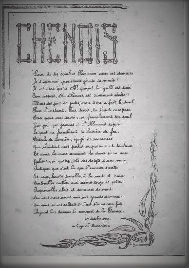 Ligne Maginot - LE CHESNOIS - CHENOIS - (Ouvrage d'artillerie) - Ode au Chesnois par le caporal Auquier ? - caporal Auquier