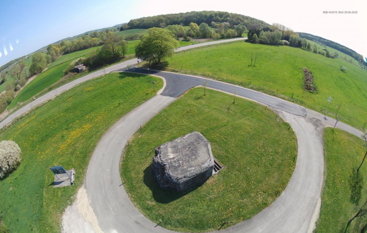 Ligne Maginot - R6B - HOSTE BAS - (Blockhaus pour arme infanterie) - Vue aérienne avec le blockhaus C15N voisin - jin jac