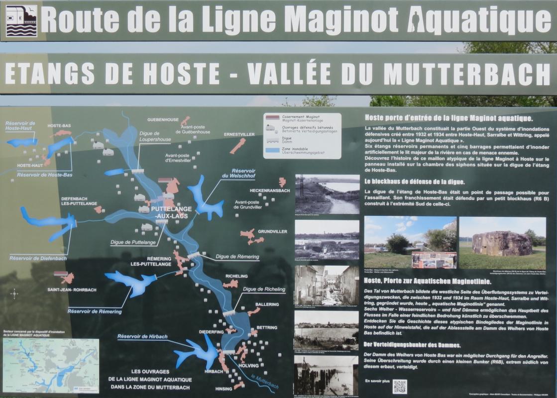 Ligne Maginot - RESERVOIR DE HOSTE-BAS - (Inondation défensive) - Présentation du système d'inondations défensives de la vallée du Mutterbach - Philippe